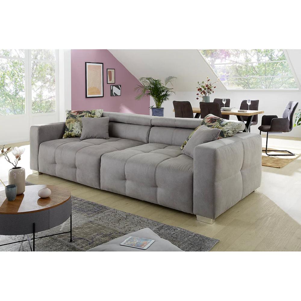 Jockenhöfer Gruppe Big-Sofa Trento mit verstellbaren Kopfstützen und 4 Kissen kaufen Riesige Ersparnisse