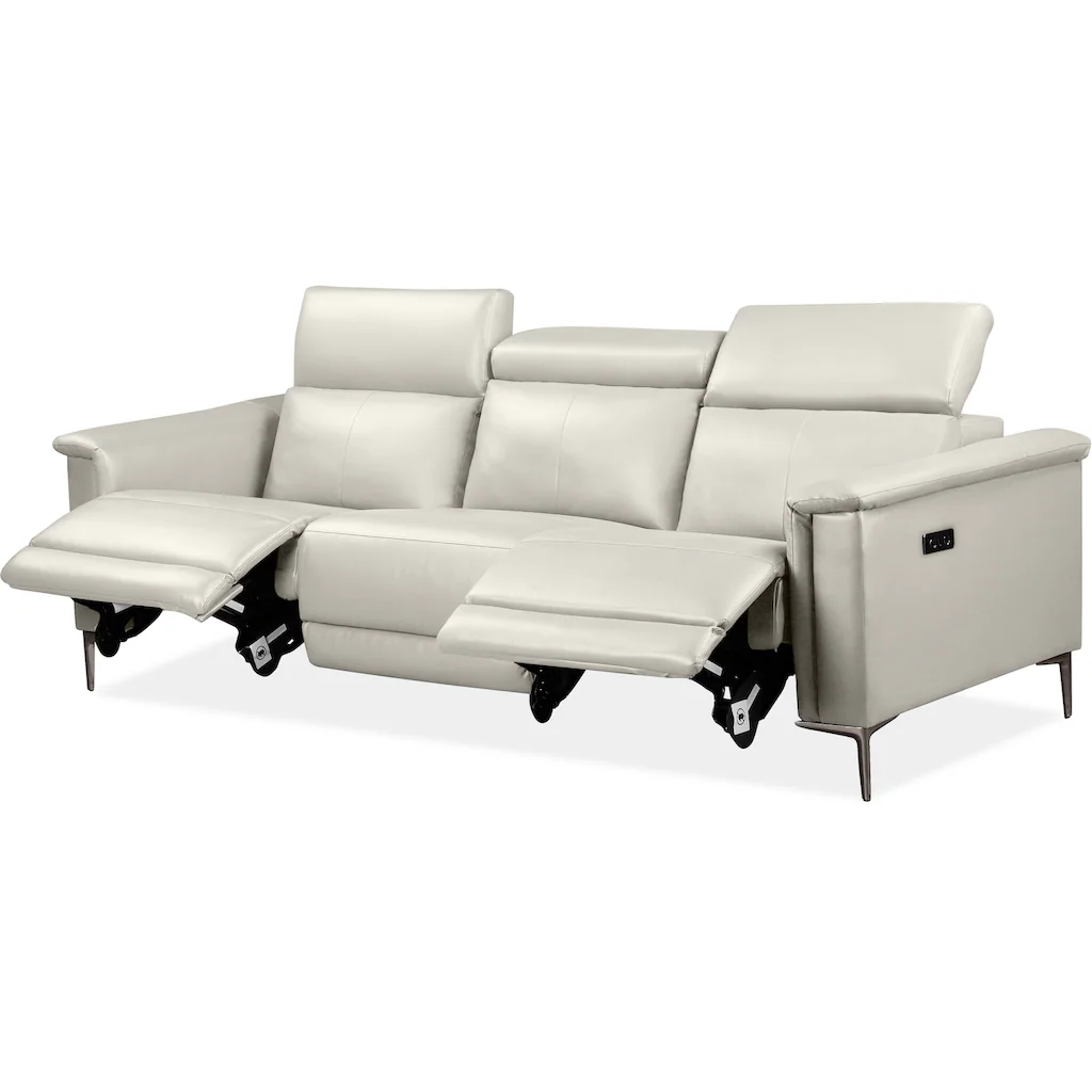 Places of Style 3-Sitzer Lund in Leder und Webstoff lieferbar kaufen Tiefpreis