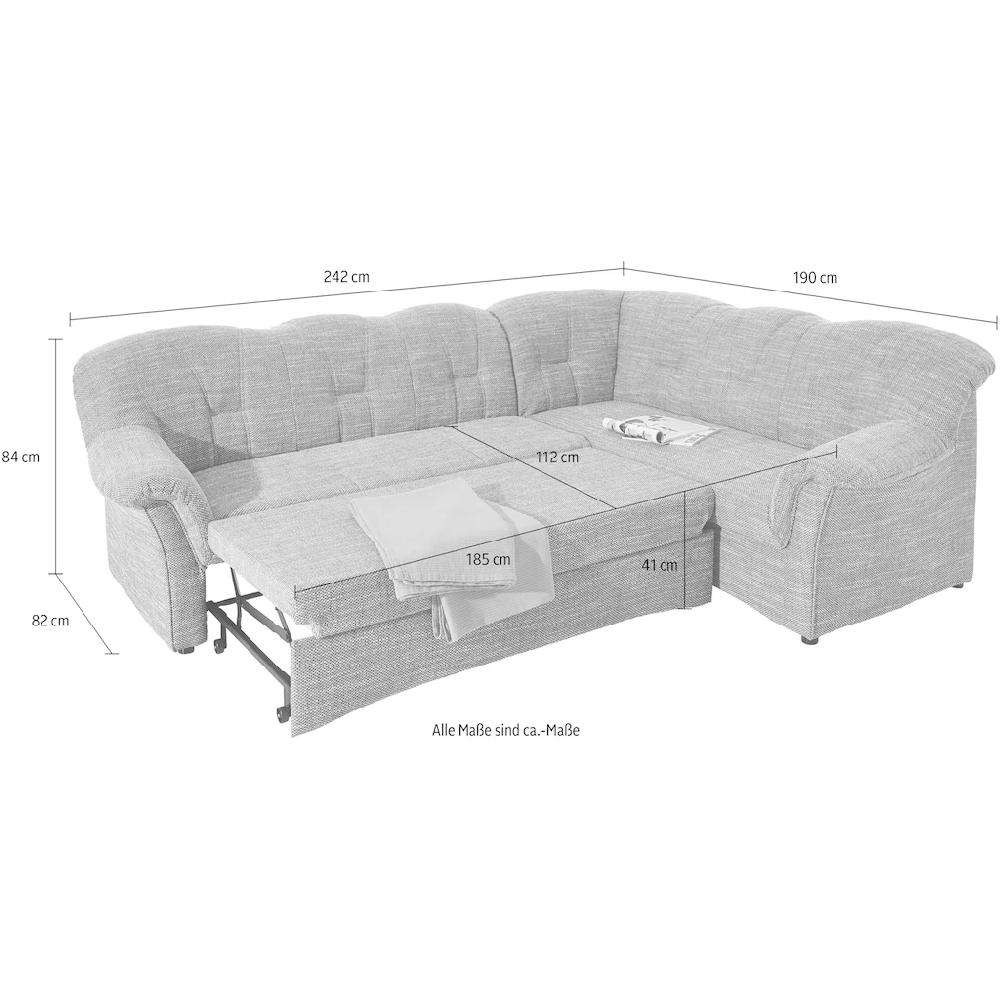 DOMO collection Ecksofa mit Bettfunktion online kaufen Begrenzte Freigabe