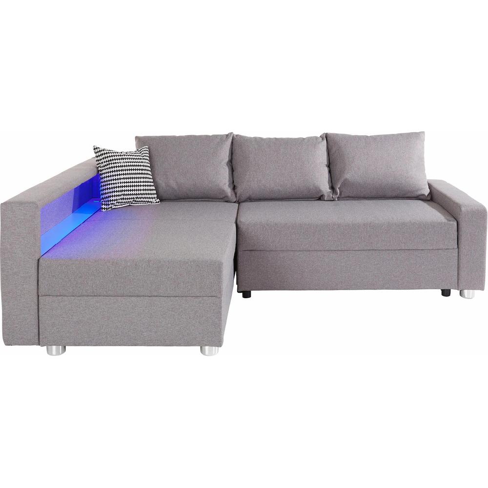 COLLECTION AB Ecksofa mit RGB-LED-Beleuchtung und USB-Port Neueste Stile