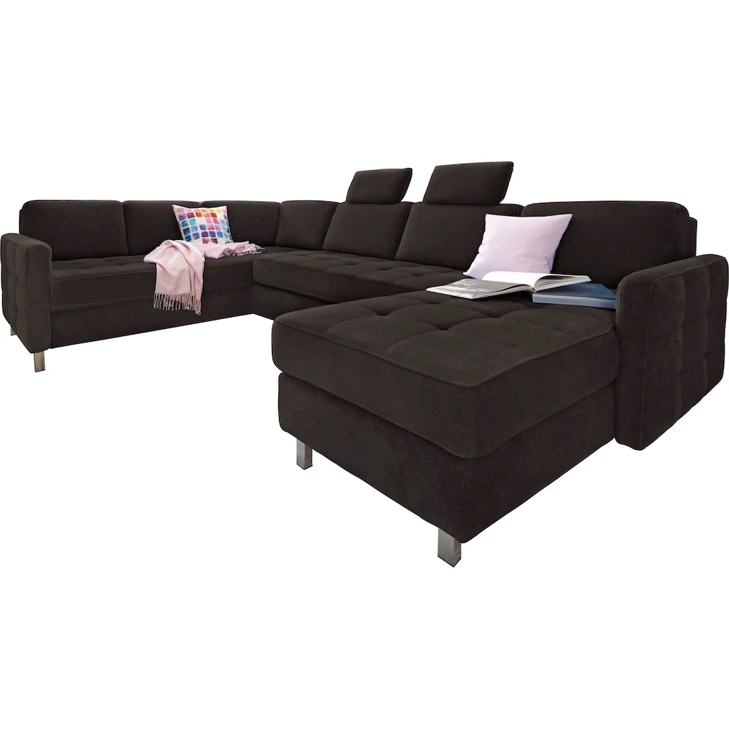 sit&more Wohnlandschaft mit Bettfunktion und Bettkasten 50% Rabatt mit kostenlosem Versand