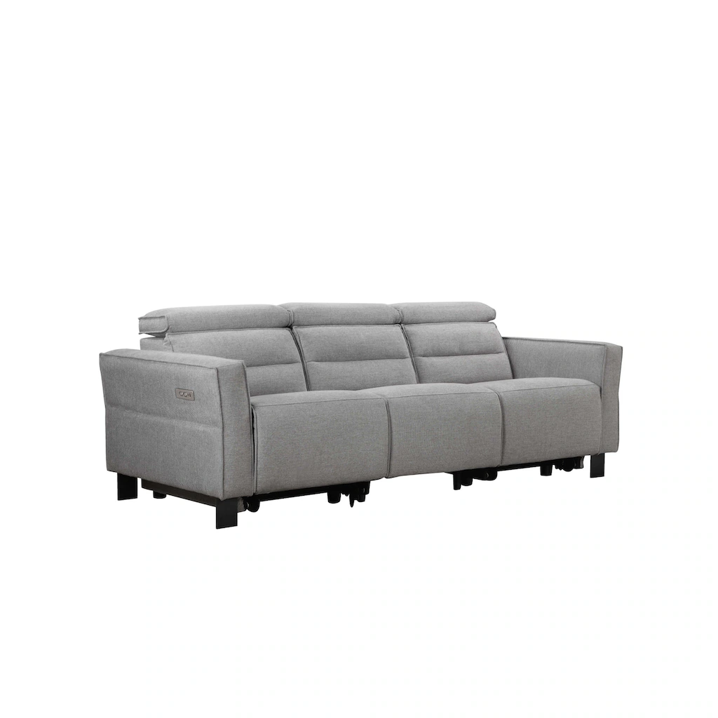 Places of Style 3-Sitzer »Carpari 224cm manuelle od. elektrische Relaxfunktion in 2 Sitzen« mit USB Kopfteilverstellung Echtleder Kunstleder Webstoff kaufen Fabrikladen