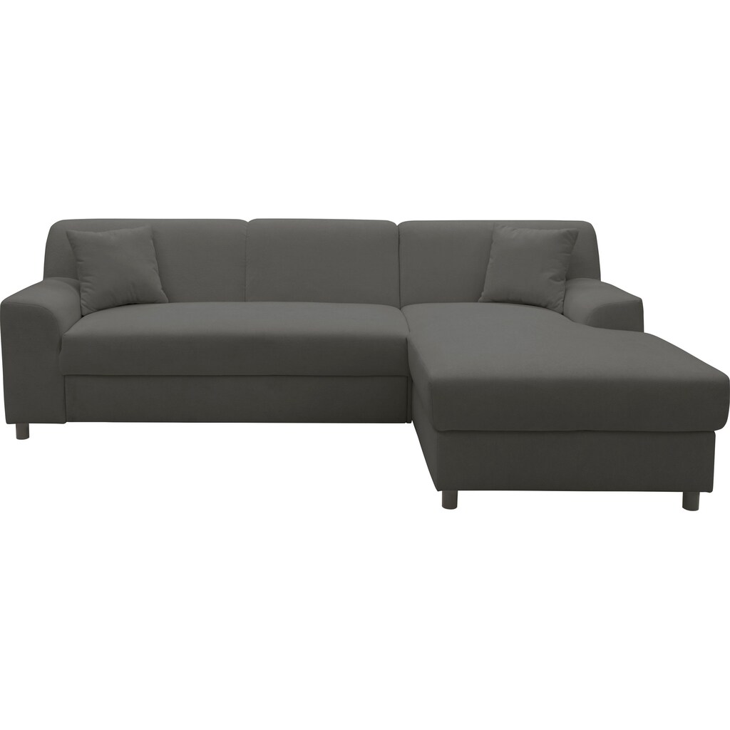 INOSIGN Ecksofa »Turah 2 L-Form auch in Cord Federkern B/T/H: 241/146/79 cm« incl. Zierkissen wahlweise mit Bettfunktion kaufen Hotsell