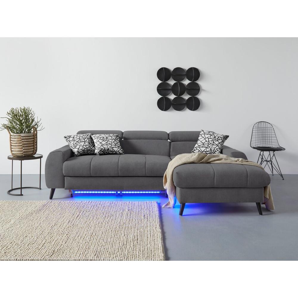 COTTA Ecksofa »Mia L-Form« 3-tlg.-Kissen-Set Recamiere wahlweise mit oder ohne RGB-Beleuchtung kaufen