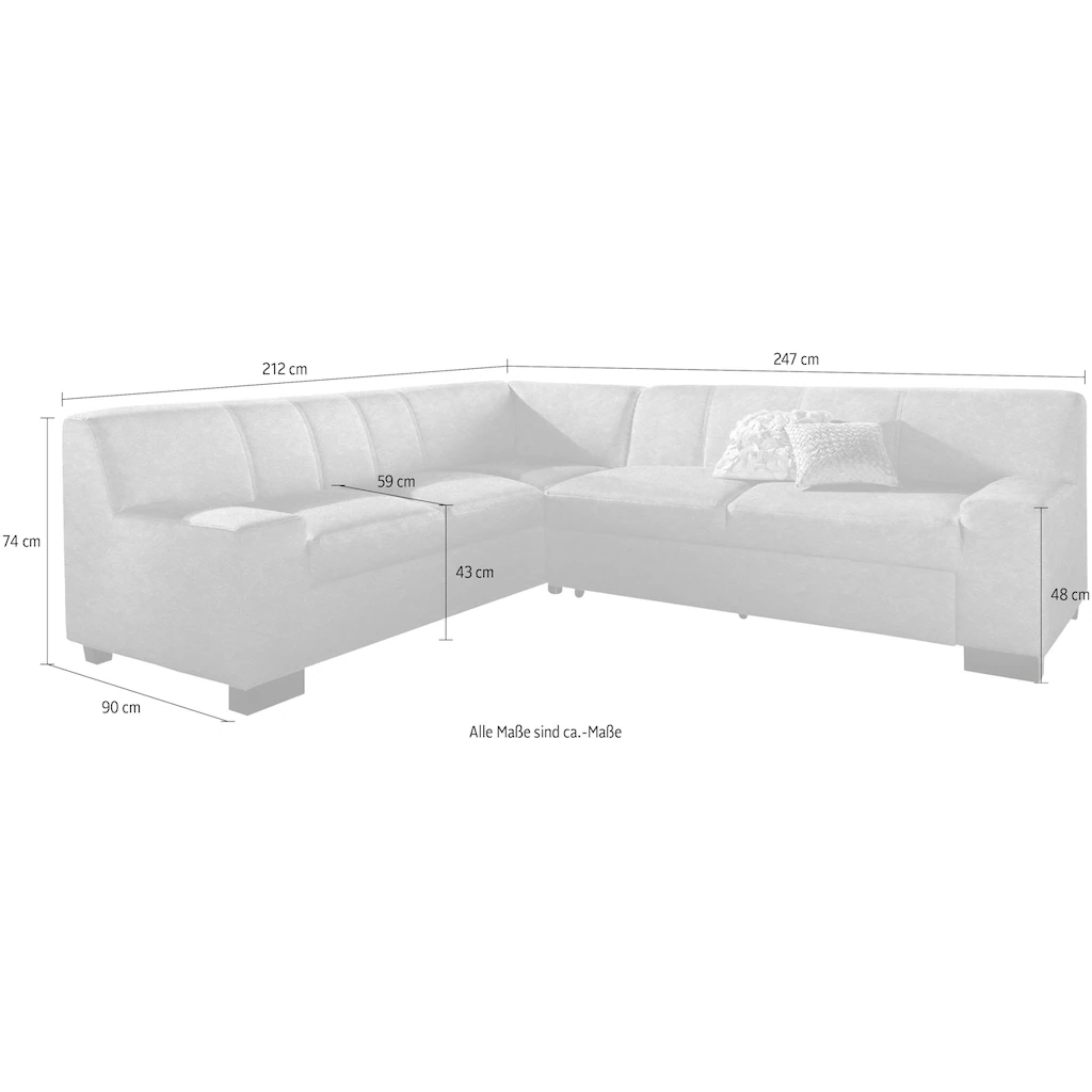 DOMO collection Ecksofa »Norma L-Form« wahlweise mit Bettfunktion kaufen Jubiläumsangebot