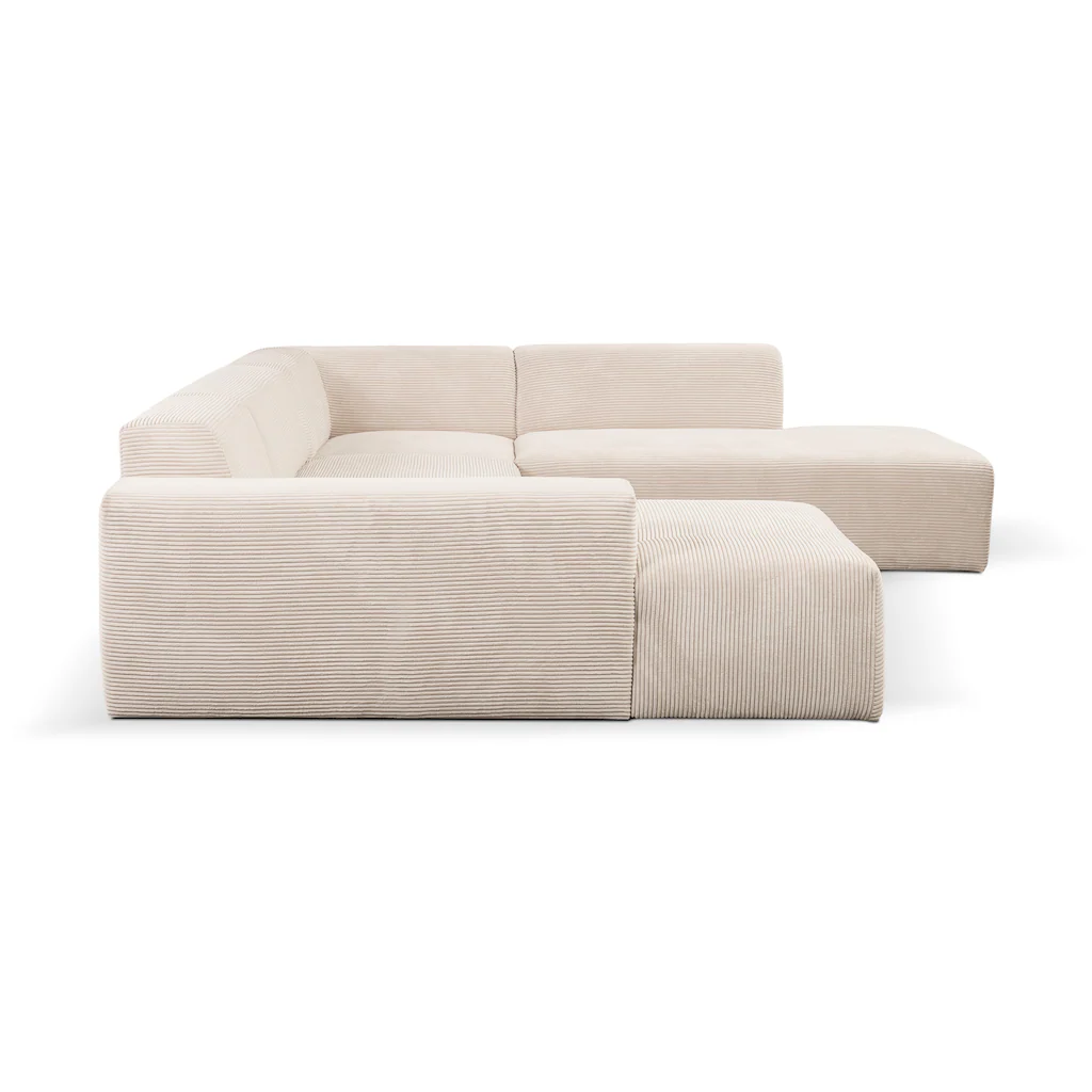 WERK2 Wohnlandschaft »Zeus U-Form« Curvy Trend Wohnlandschaft mit urbaner Optik auch in weichem Cord kaufen Top Angebot