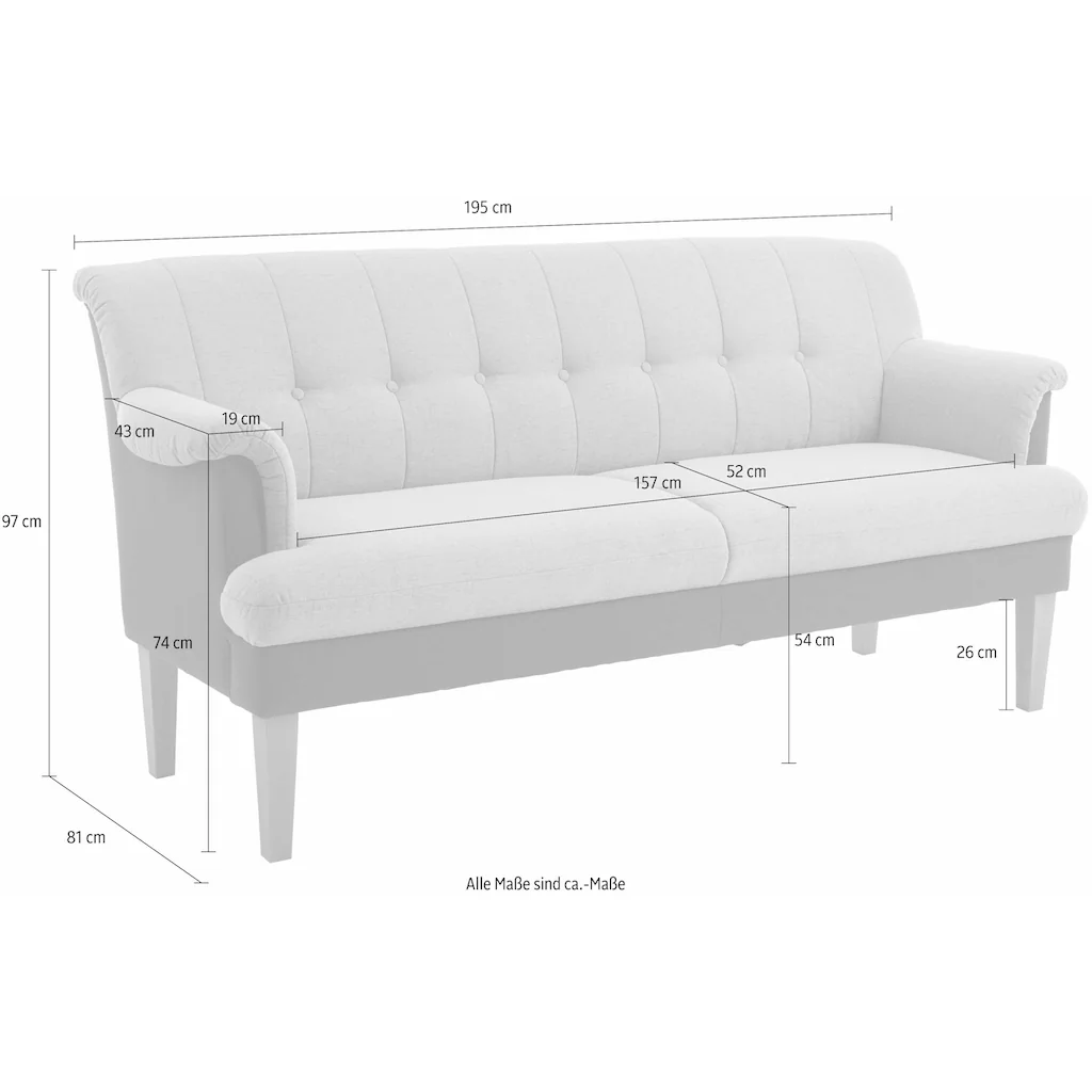 Guido Maria Kretschmer Home&Living Küchensofa »William« in 2 Breiten kaufen Zeitlich begrenztes Angebot