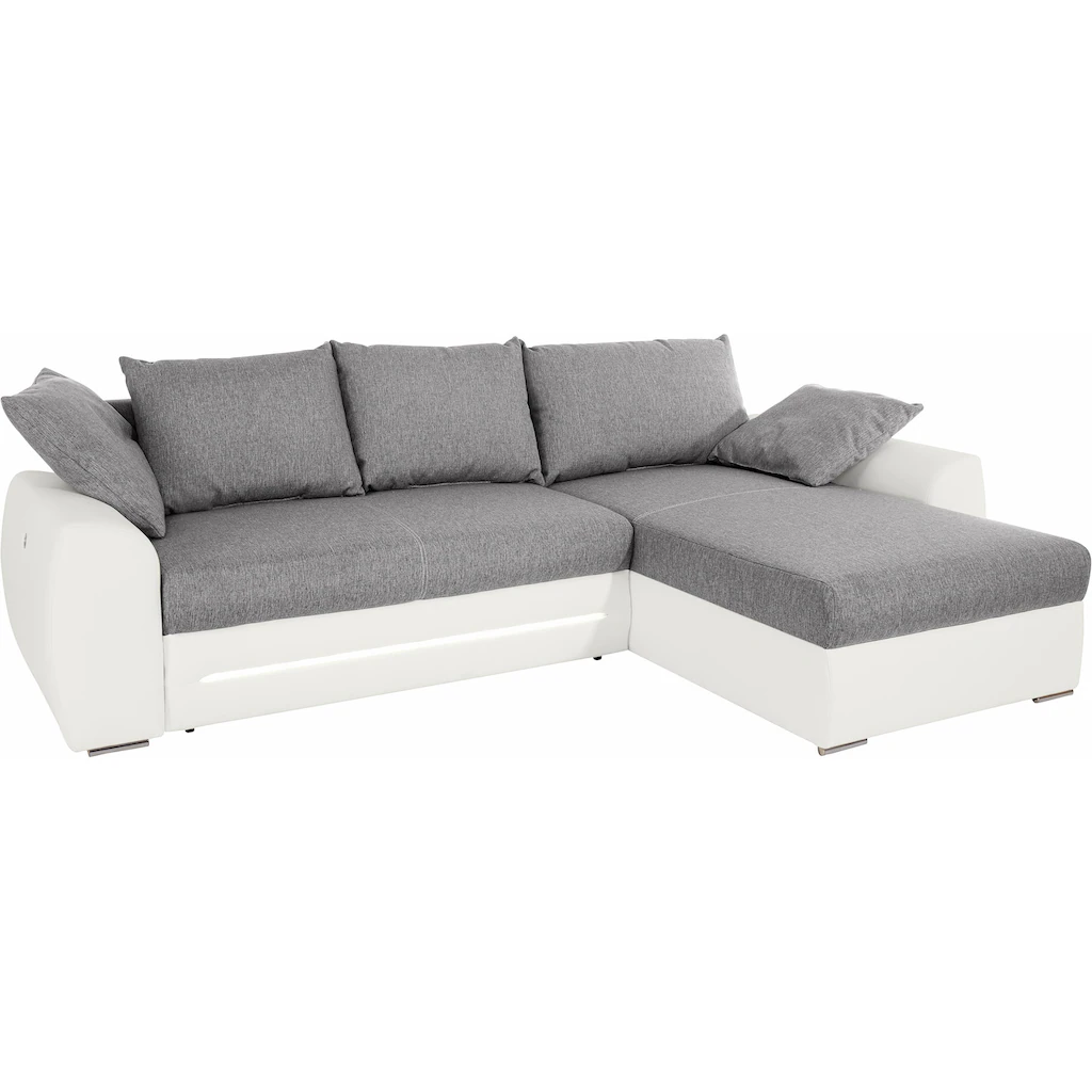 Jockenhöfer Gruppe Ecksofa Basel inklusive LED-Beleuchtung mit Bettfunktion und Bettkasten kaufen Letzte 3 Tage