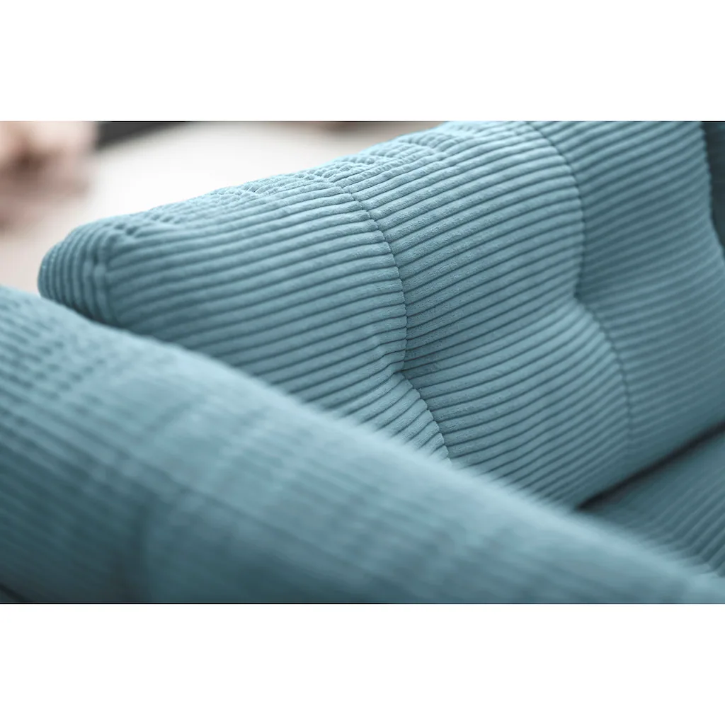Trends by HG Wohnlandschaft »Landau U-Form« in Cord-Stoff mit Metallfuß kaufen Neueste Stile
