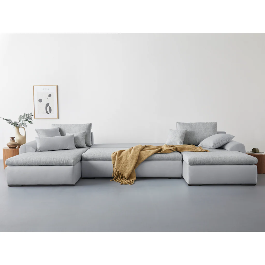 Home affaire Wohnlandschaft Win wahlweise mit Bettfunktion und Bettkasten Recamiere links oder rechts montierbar kaufen Letzte 2 Tage