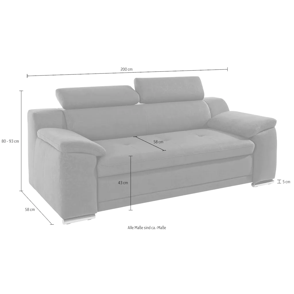 sit&more 3-Sitzer »Andiamo« inklusive Kopfteilverstellung kaufen Letzter Tag