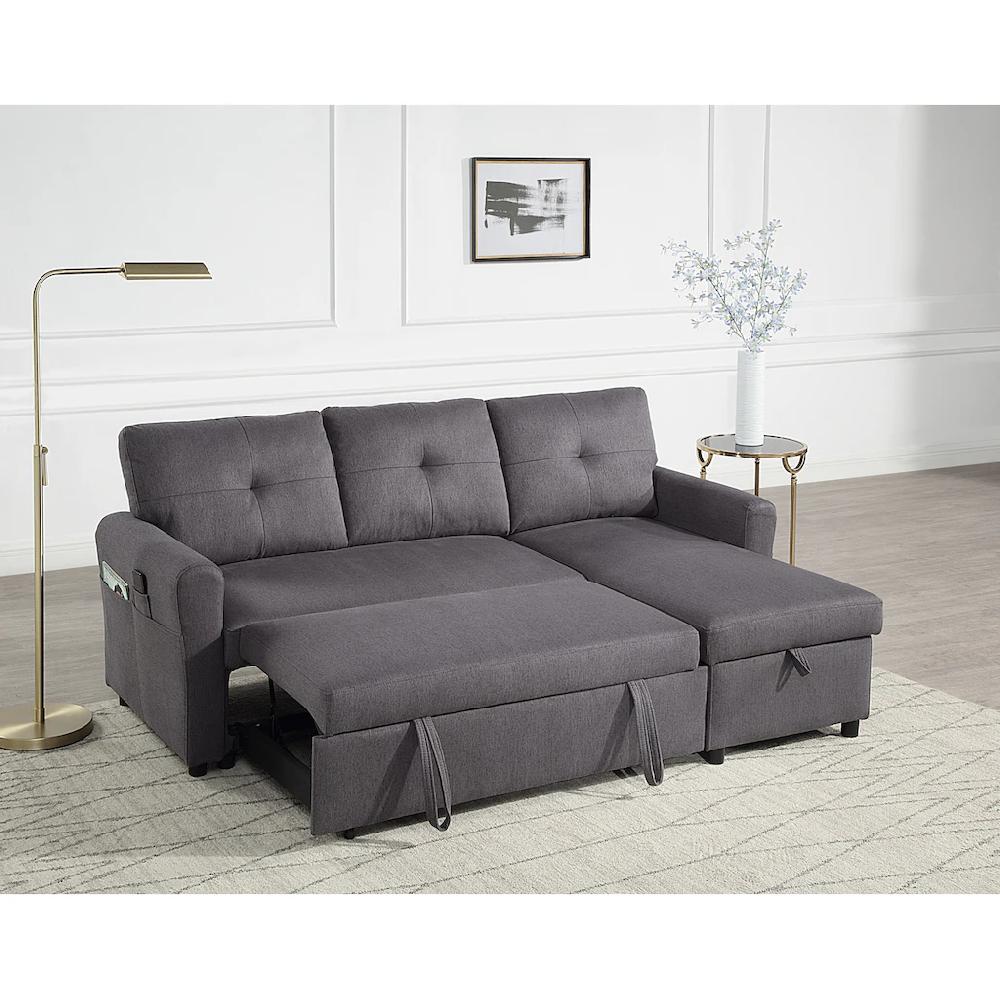 ATLANTIC home collection Ecksofa »Gustavo L-Form« mit Schlaffunktion Stauraum & seitlichen Taschen Bis zu 50% Rabatt