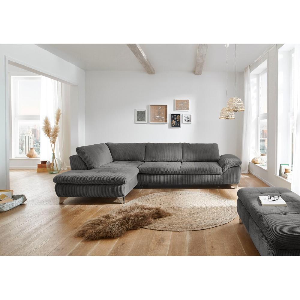 Die PlanBar Ecksofa »MP-IN14007 L-Form« wahlweise mit Bettfunktion und verstellbaren Kopfstützen in Cord kaufen 50% Rabatt mit kostenlosem Versand