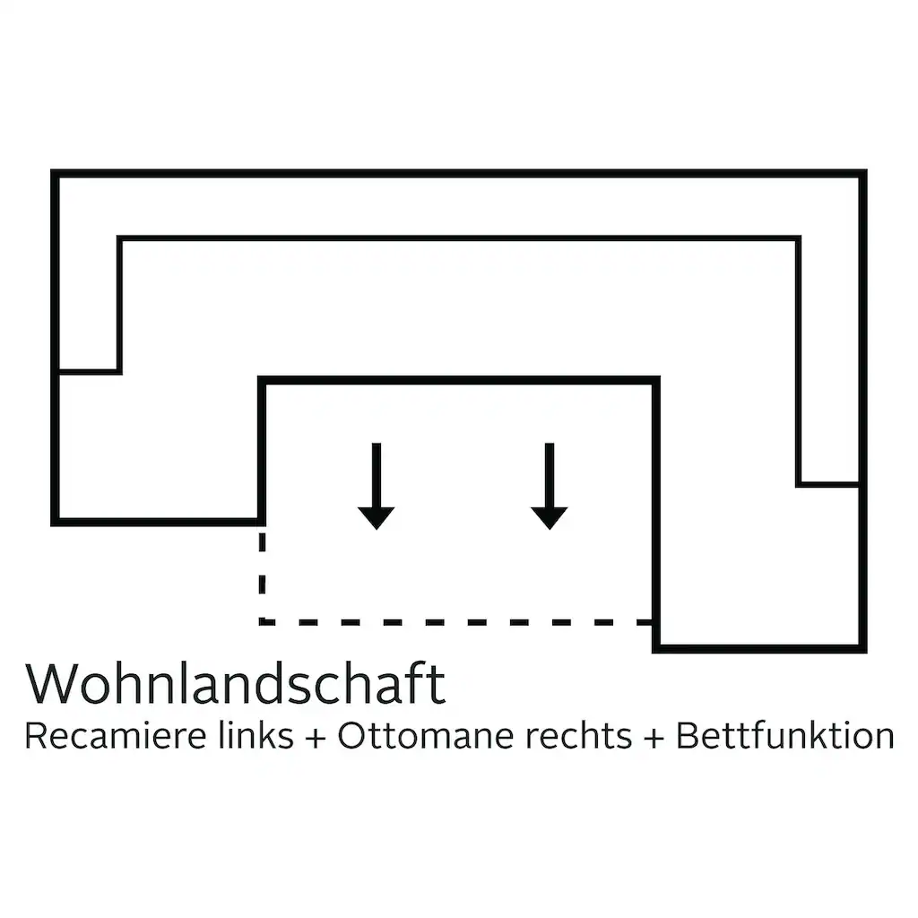 INOSIGN Wohnlandschaft mit Bettfunktion online kaufen Speichern exportieren