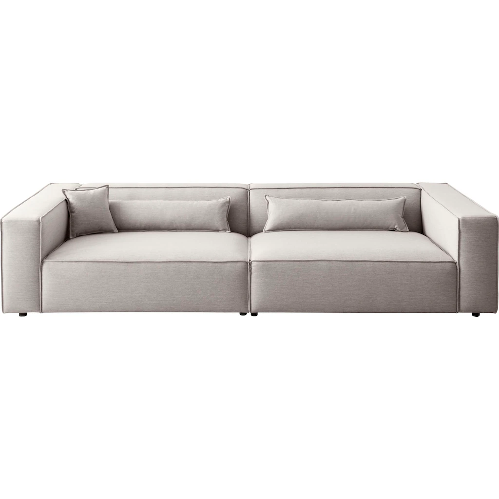 LeGer Home by Lena Gercke 3-Sitzer »PIARA XXL Sofa mit Kedernaht Big-Sofa in Cord oder Leinenoptik« schwarze Füße bequemer Sitzkomfort extra tiefe Sitzfläche kaufen Black Friday Preise