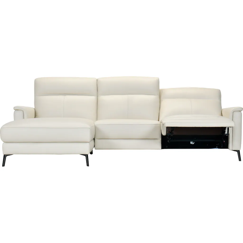 Places of Style Ecksofa »Barano L-Form 260cm in Leder und Webstoff « elektrische Relaxfunktion mit USB-Anschluss kaufen Rabatte dieses Monats