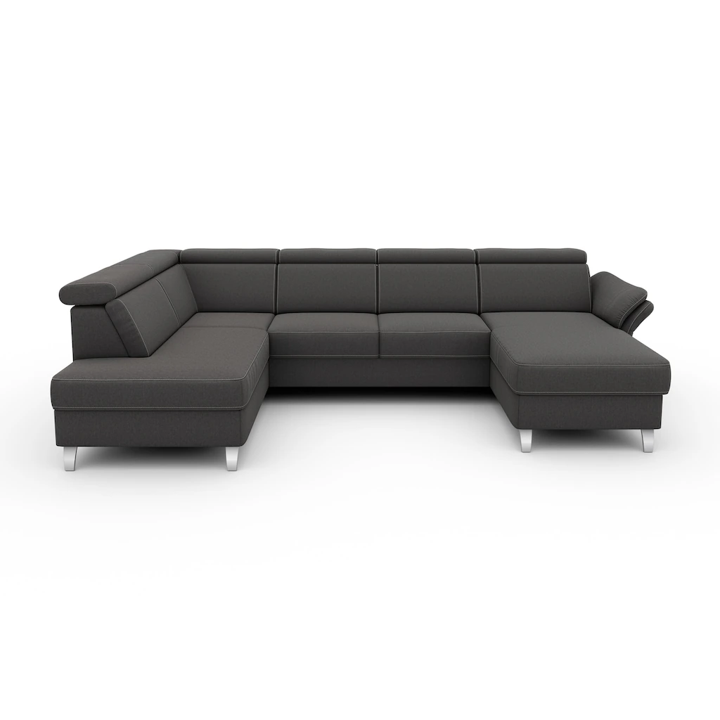 sit&more Wohnlandschaft »Vincenzo U-Form« inklusive Kopfteilverstellung wahlweise mit Bettfunktion Bettkasten kaufen Outlet