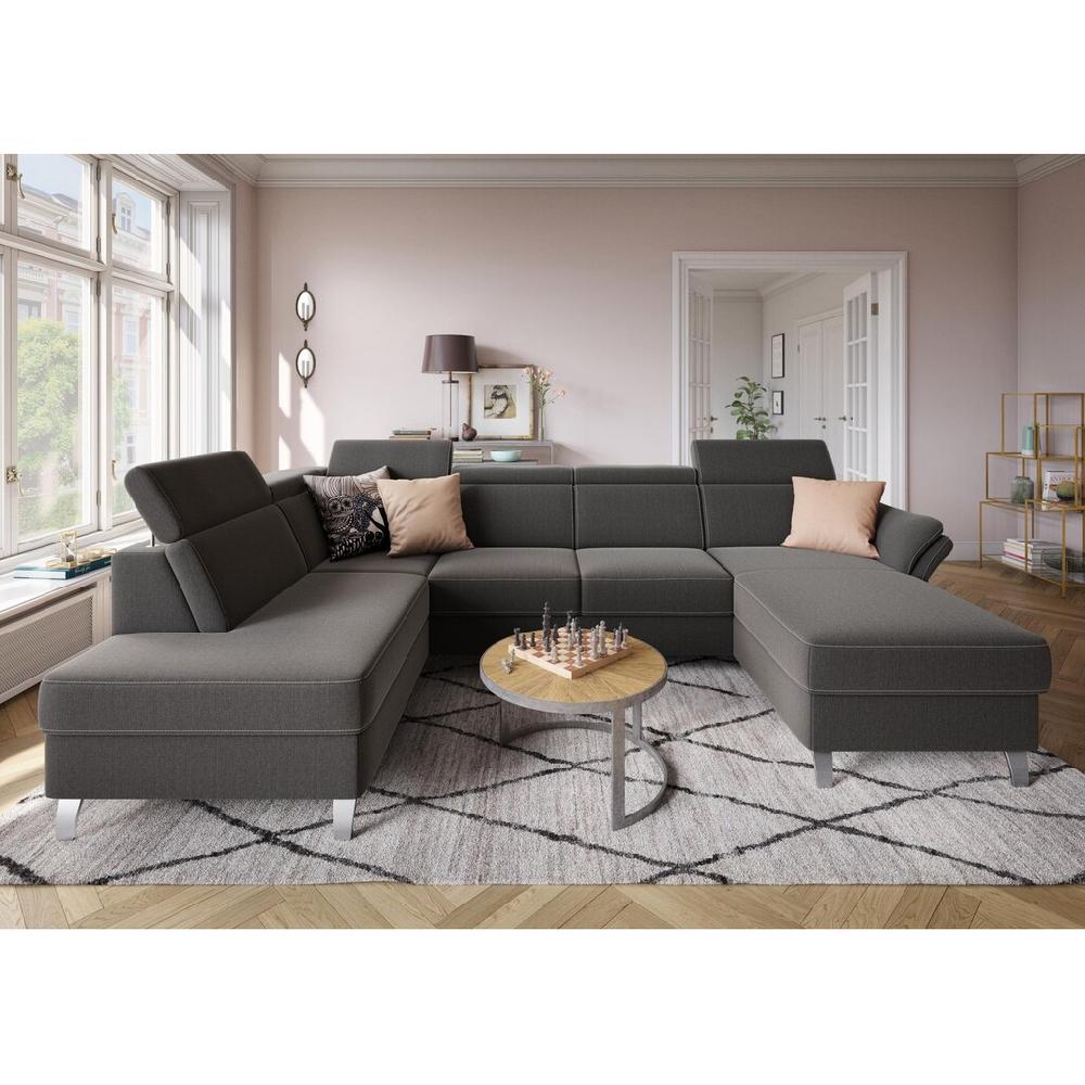 sit&more Wohnlandschaft »Vincenzo U-Form« inklusive Kopfteilverstellung wahlweise mit Bettfunktion Bettkasten kaufen Outlet