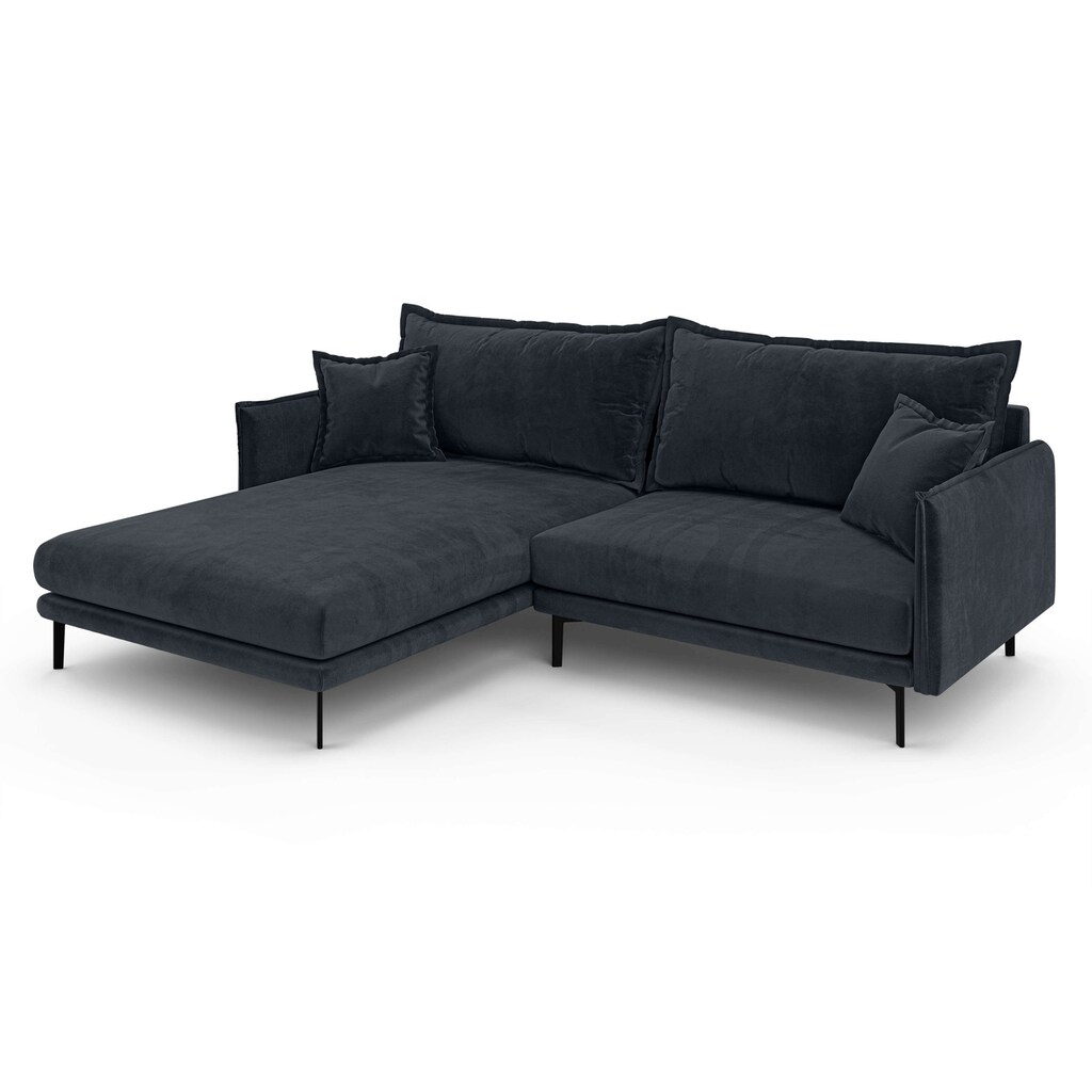 INOSIGN Ecksofa »ALEXANDRIA mit Recamiere rechts oder links bestellbar moderne Bezüge« L-Form mit Wellenunterfederung Maße: B/H/T 246/86/190 cm Meist gekauft