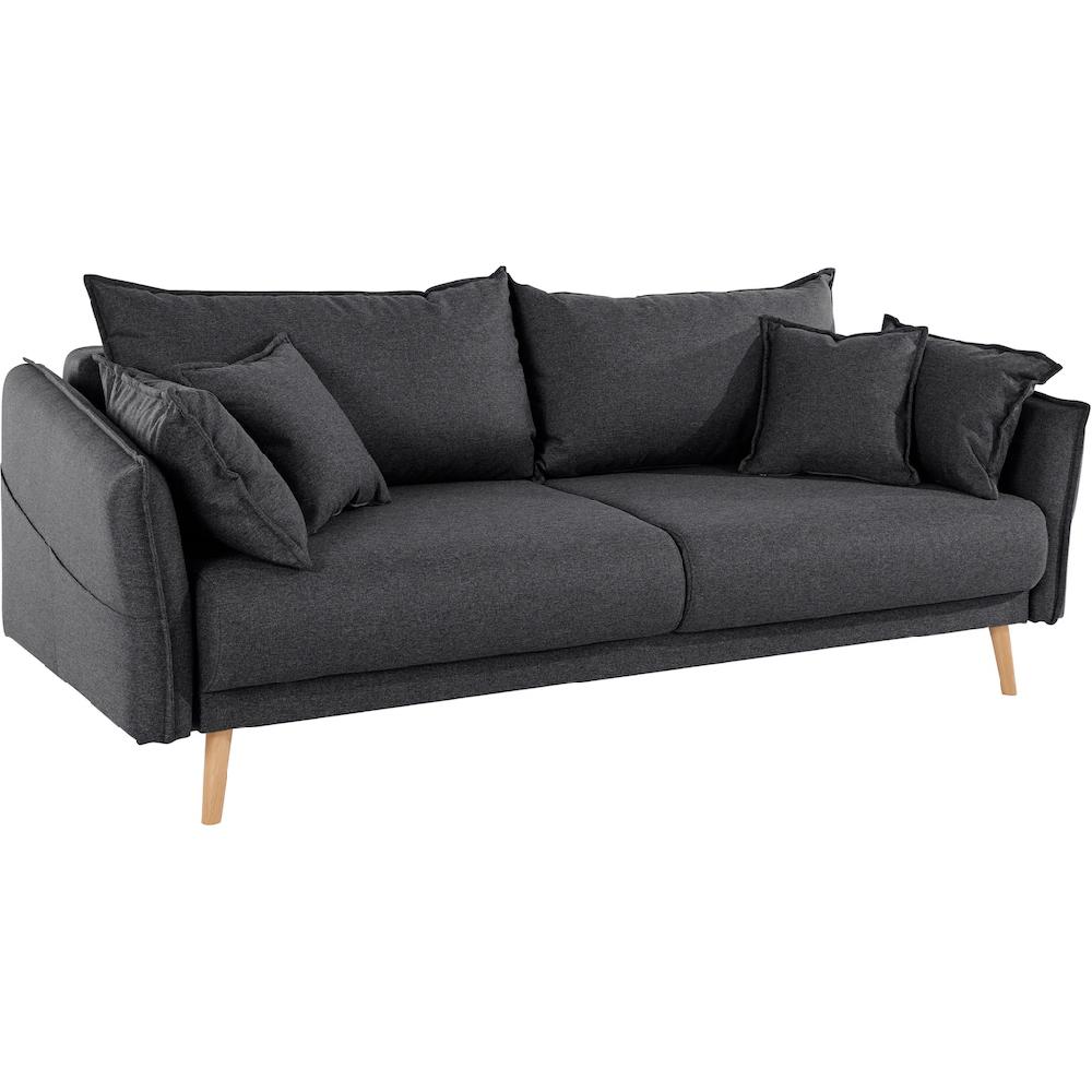 Home affaire Schlafsofa »Granbo« incl. Bettfunktion und Bettkasten Federkern-Polsterung Seitentasche kaufen Black Friday