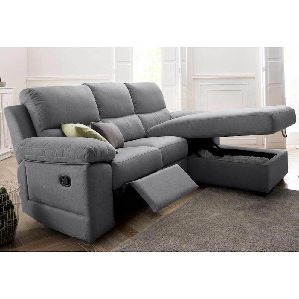 ATLANTIC home collection Ecksofa »Conrad L-Form« mit Relaxfunktion und Federkern mit Bettkasten kaufen Räumungsverkauf