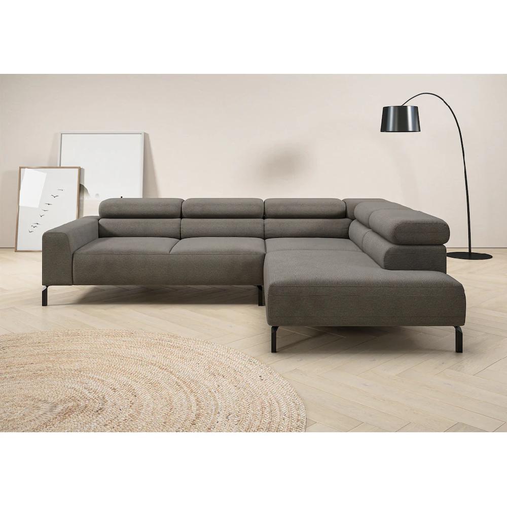Places of Style Ecksofa »Antonelli L-Form incl. Kopfteilverstellung Breite 276 cm« wahlweise elektrische Sitztiefenverstellung kaufen Riesige Ersparnisse