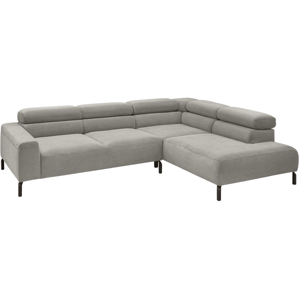 Places of Style Ecksofa »Antonelli L-Form incl. Kopfteilverstellung Breite 276 cm« wahlweise elektrische Sitztiefenverstellung kaufen Riesige Ersparnisse