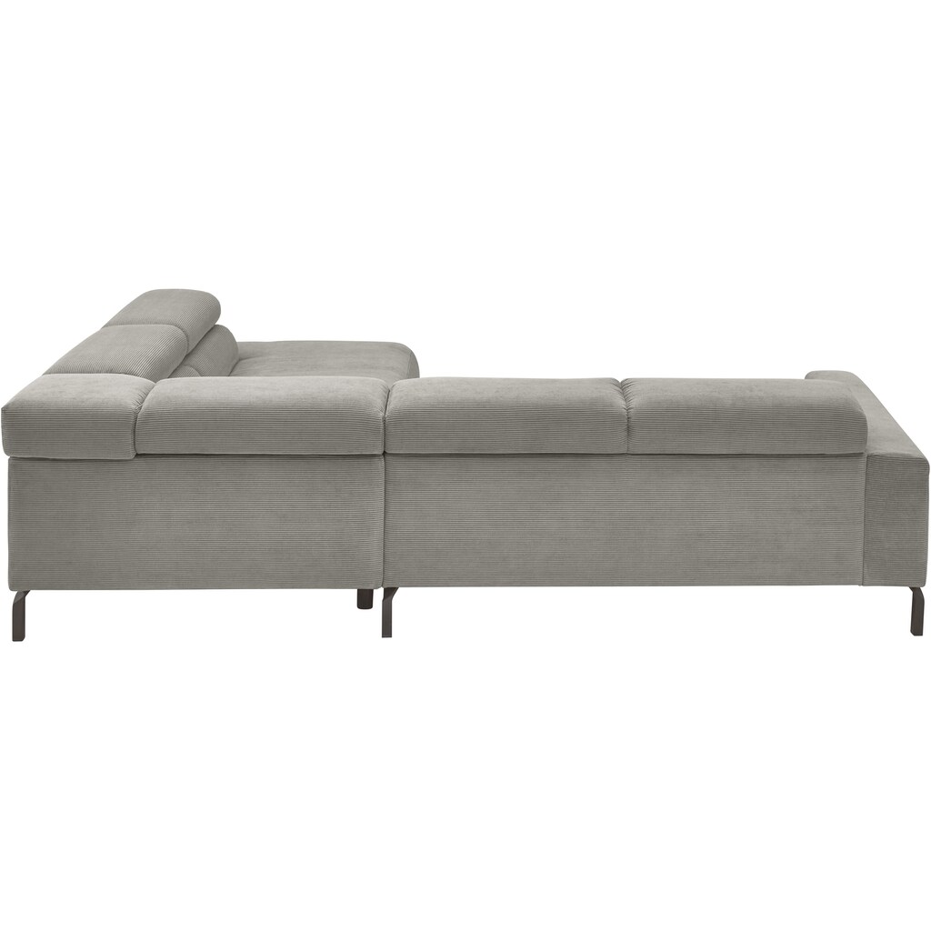 Places of Style Ecksofa »Antonelli L-Form incl. Kopfteilverstellung Breite 276 cm« wahlweise elektrische Sitztiefenverstellung kaufen Riesige Ersparnisse