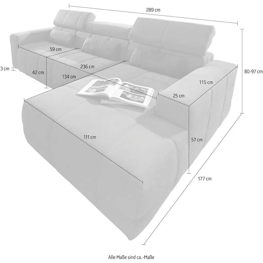 DOMO collection Ecksofa mit Sitztiefenverstellung online kaufen JETZT KAUFEN