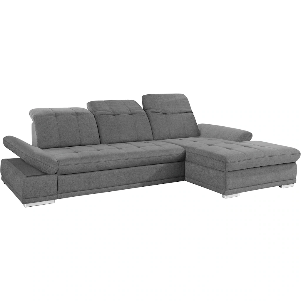 COTTA Ecksofa »Holiday L-Form mit Sitztiefen- Armteil- und Kopfteilverstellung« wahlweise mit Bettfunktion inkl. Bettkasten Sonderangebot der Fabrik