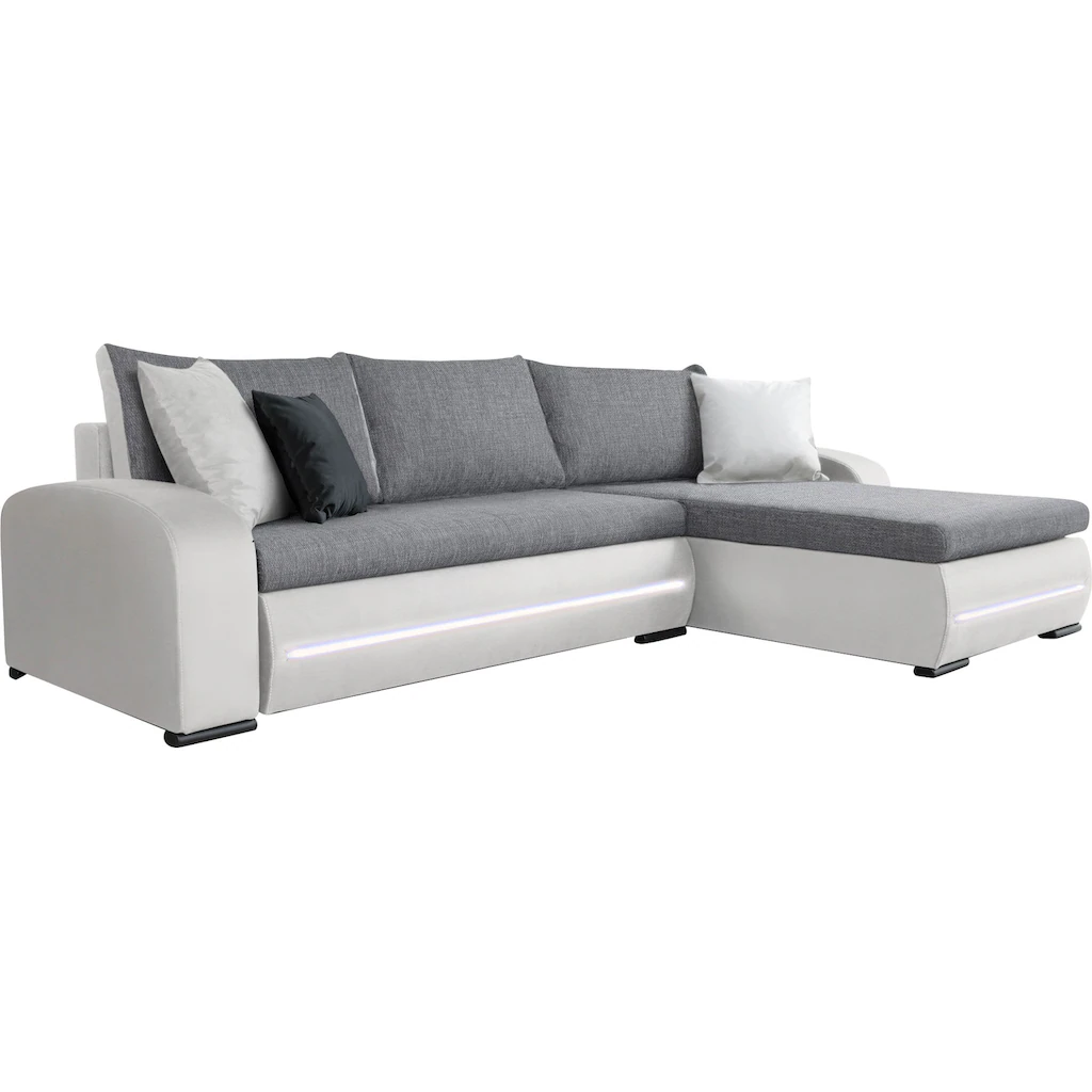 COLLECTION AB Ecksofa »30 Jahre Jubiläums-Modell Wind L-Form« inkl. Schlaffunktion und Bettkasten frei im Raum stellbar kaufen Fabrikladen