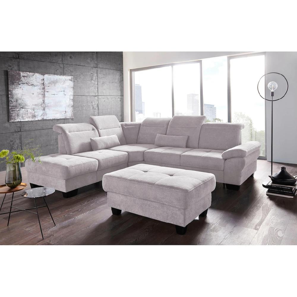 Places of Style Ecksofa »Cornwall L-Form« incl. Sitztiefenverstellung mit Bettfunktion und Kopfteilverstellung kaufen Speichern exportieren