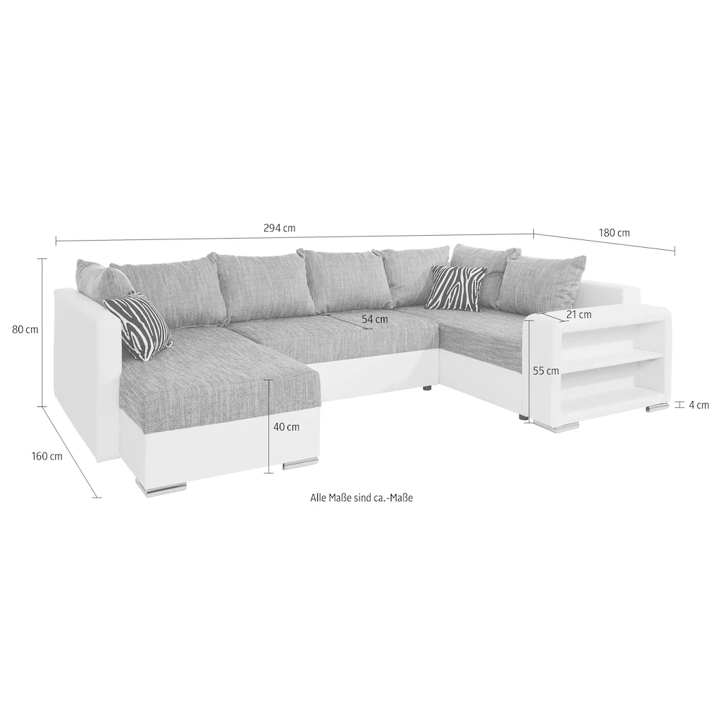 COLLECTION AB Wohnlandschaft mit komfortablem Federkern Black Friday Preise