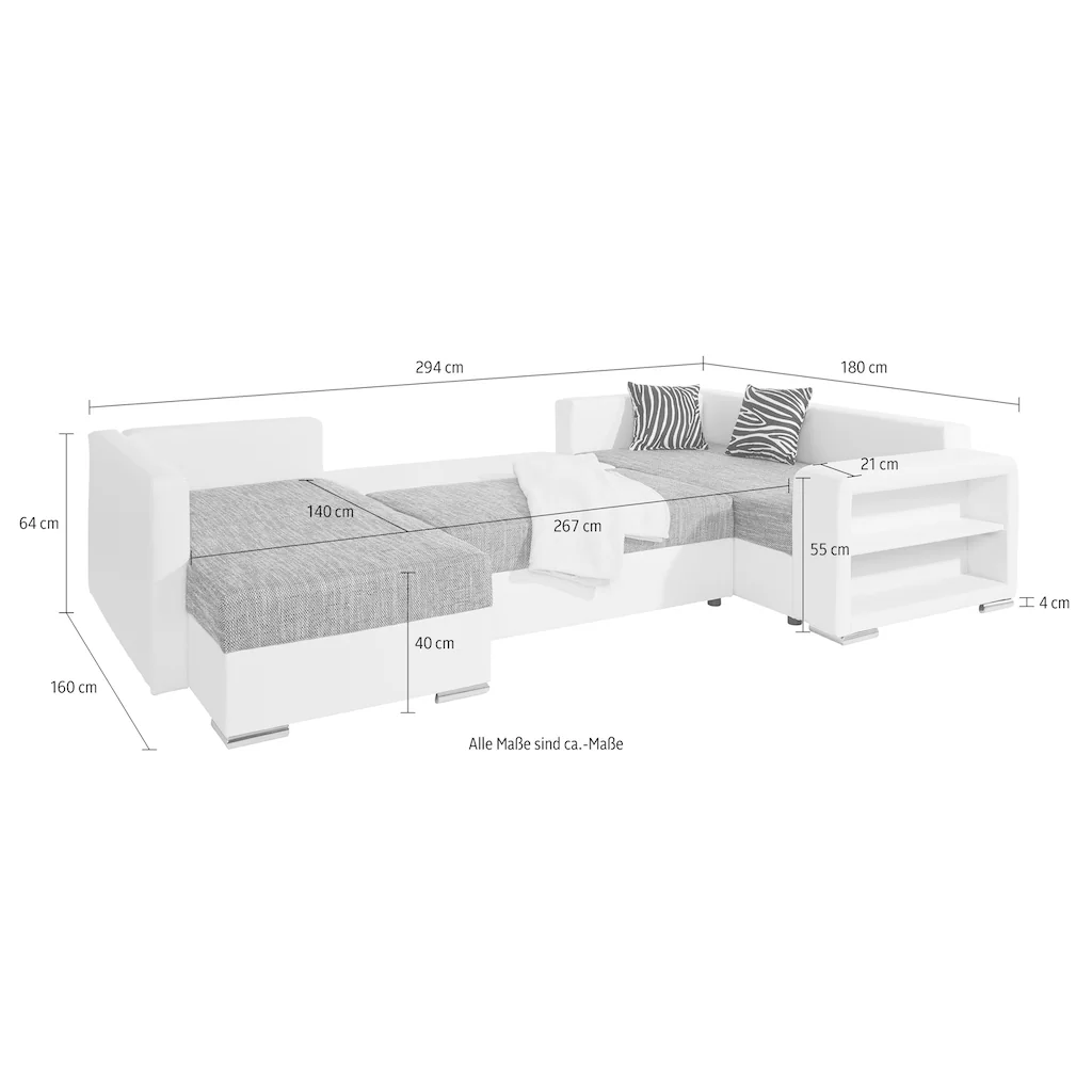 COLLECTION AB Wohnlandschaft mit komfortablem Federkern Black Friday Preise