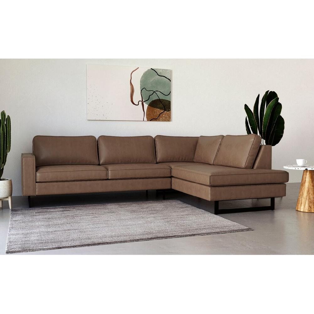 Places of Style Ecksofa »Pinto 290 cm Ottomane links / rechts« Cord Feincord Luxus-Microfaser Leder und Chenille kaufen