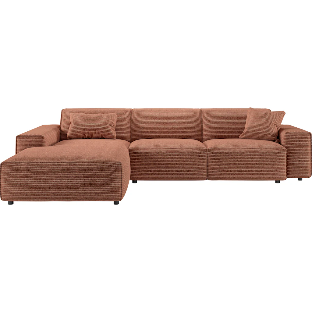 andas Ecksofa »Glimminge auch in Breitcord Feincord Bouclé + Easy care-Bezug« L-Form Breite 294 Zierkissen kaufen Outlet