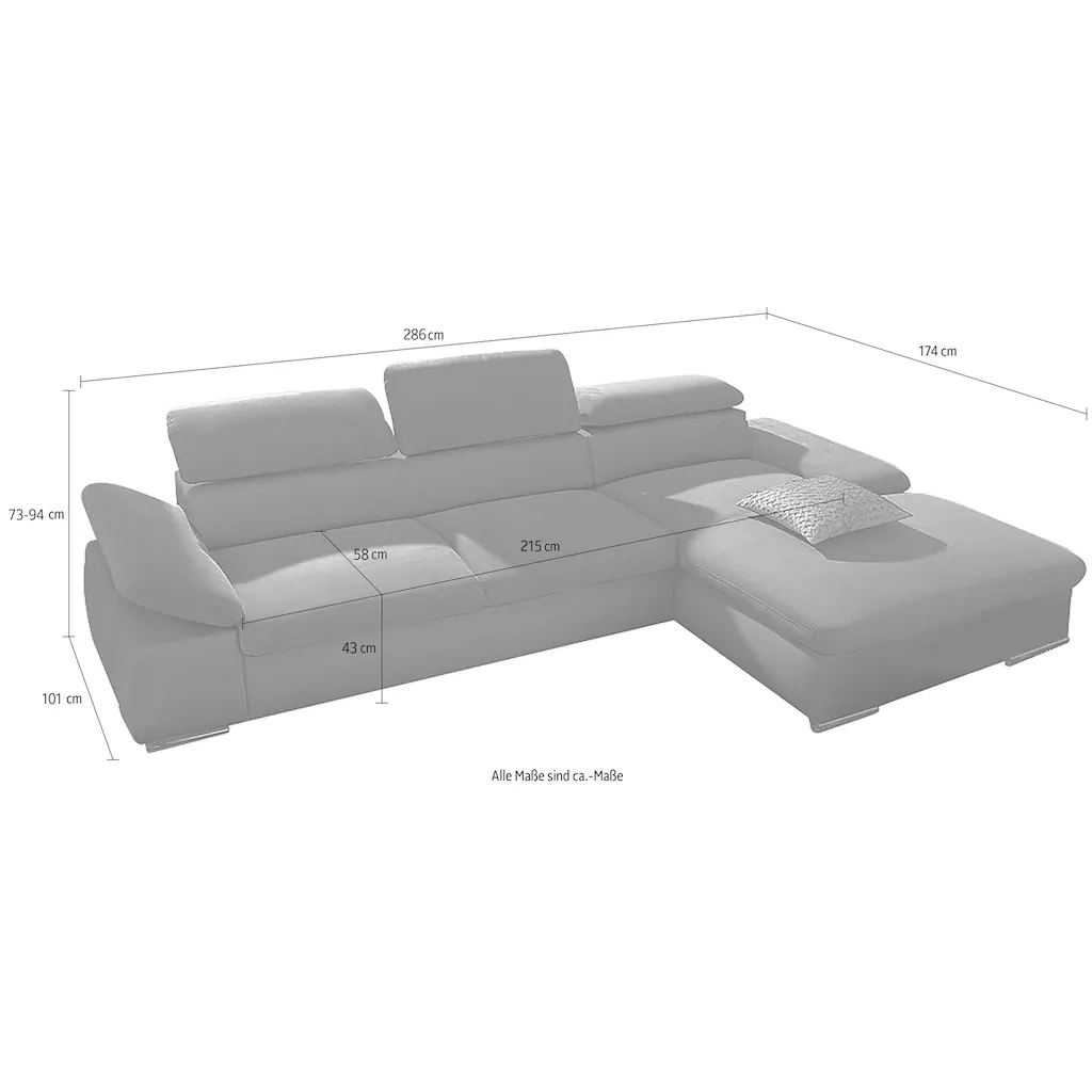 sit&more Ecksofa mit Bettfunktion online kaufen im Angebot