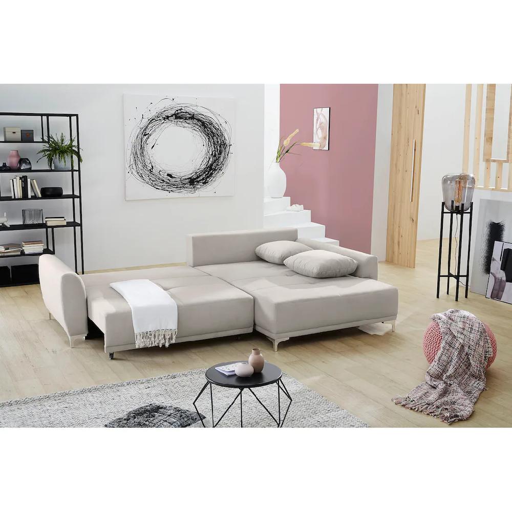 Jockenhöfer Gruppe Polsterecke »Foggia L-Form« moderne Polsterecke mit Bettfunktion und Bettkasten und 7 Kissen kaufen Meist gekauft