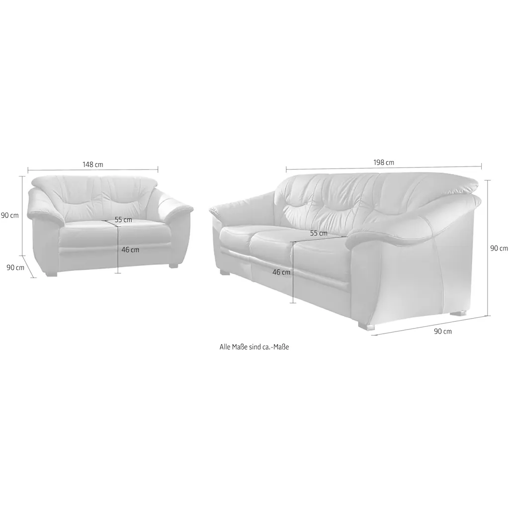 sit&more Polstergarnitur »Top Savona« Kunstleder SOFTLUX® (2-tlg.) aus je einem 2- und 3-Sitzer kaufen Versandkostenfrei