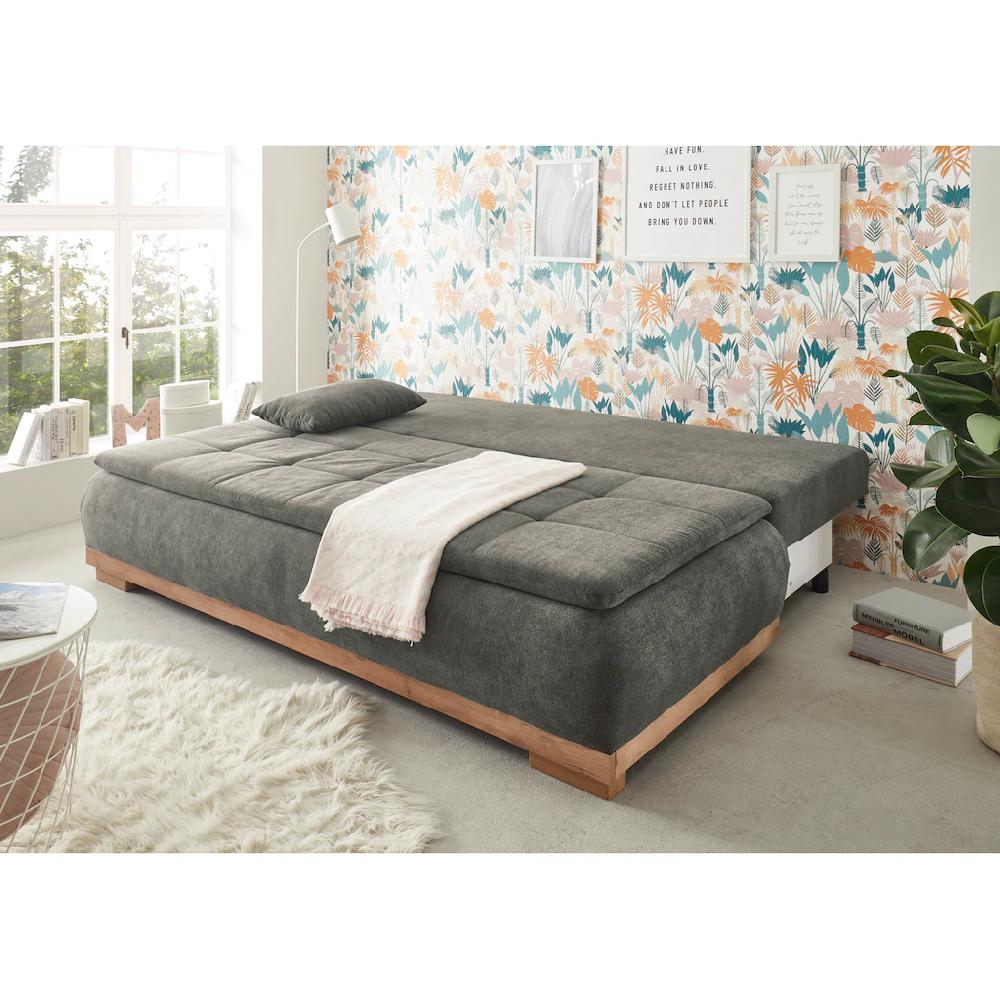 ED EXCITING DESIGN Schlafsofa »Mila« mit Bettfunktion und Bettkasten sowie Rücken- und Armlehnkissen kaufen Cyber Monday
