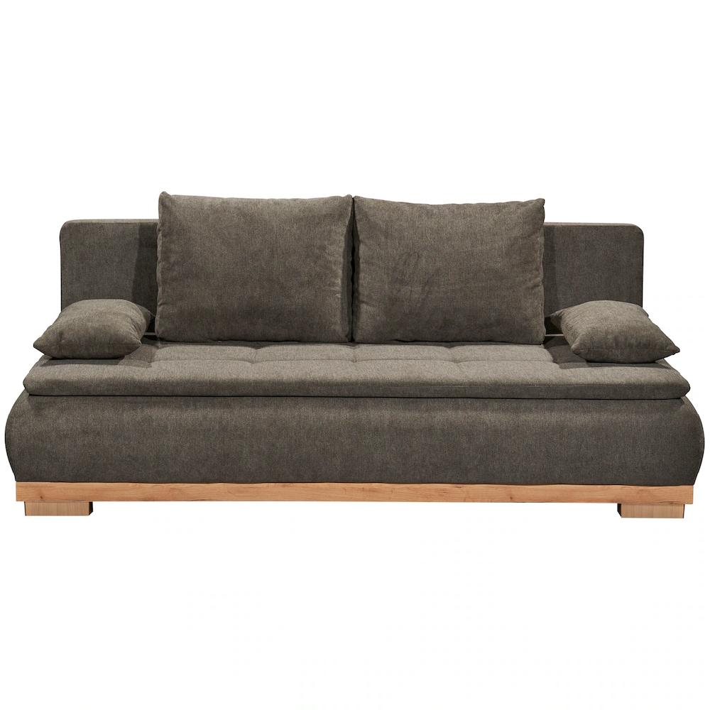 ED EXCITING DESIGN Schlafsofa »Mila« mit Bettfunktion und Bettkasten sowie Rücken- und Armlehnkissen kaufen Cyber Monday