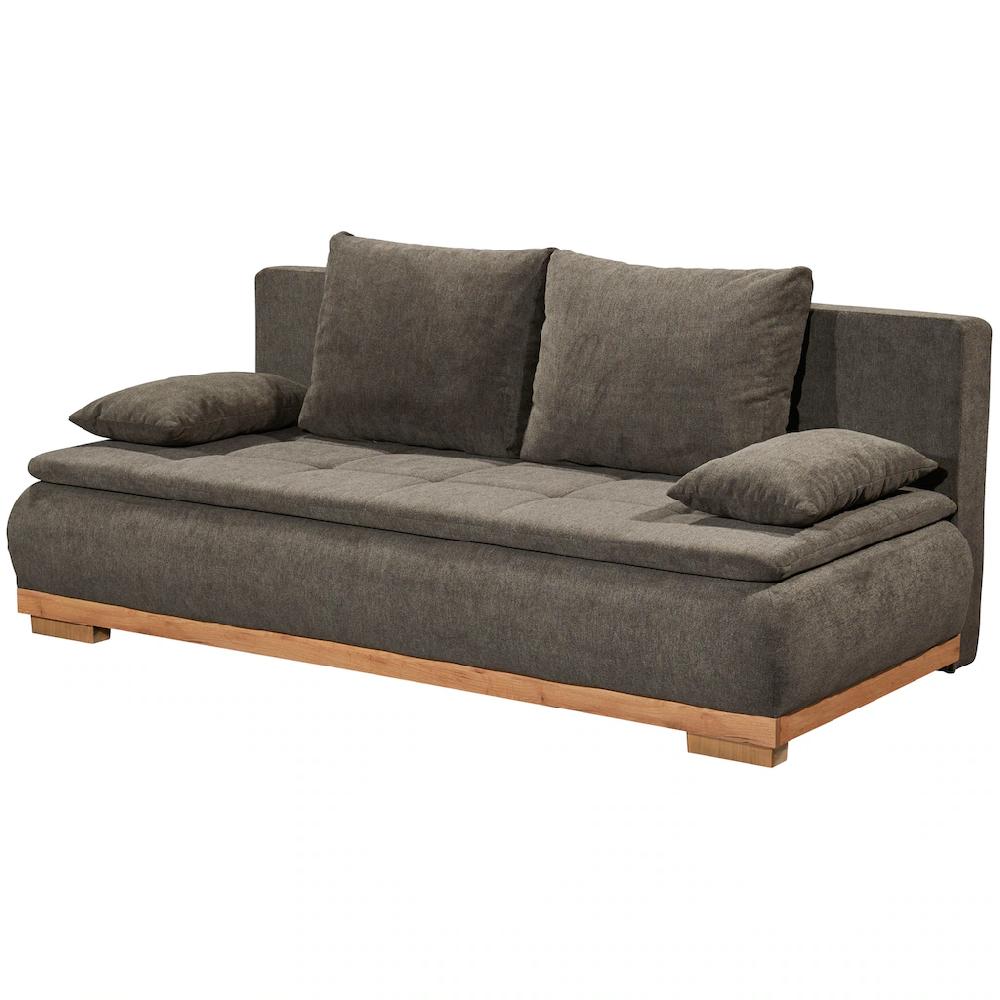 ED EXCITING DESIGN Schlafsofa »Mila« mit Bettfunktion und Bettkasten sowie Rücken- und Armlehnkissen kaufen Cyber Monday