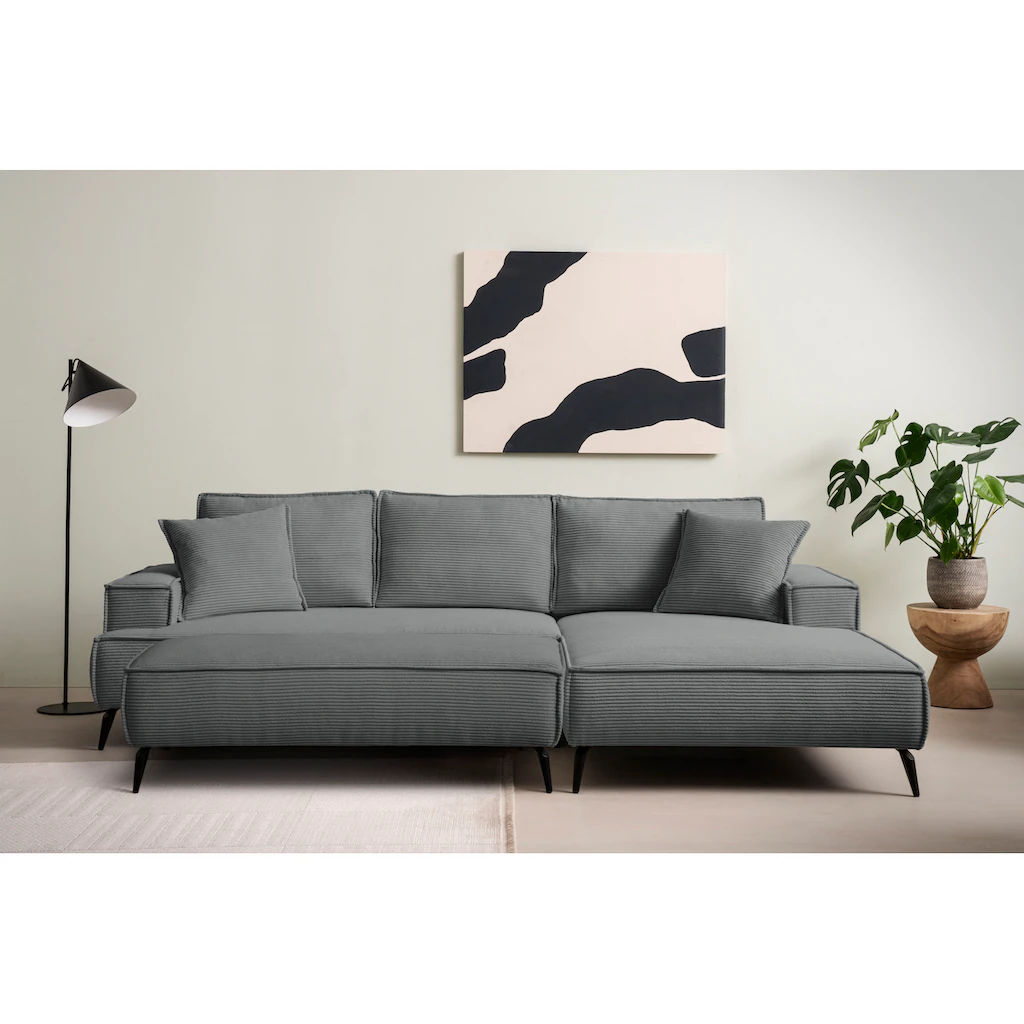 andas Sitzgruppe »TVINNU Polsterecke L-Form Schlaffunktion mit Hocker« (Set 2 tlg.) stellbar zum Schlafsofa (Krokodilverbinder) Wochenangebot