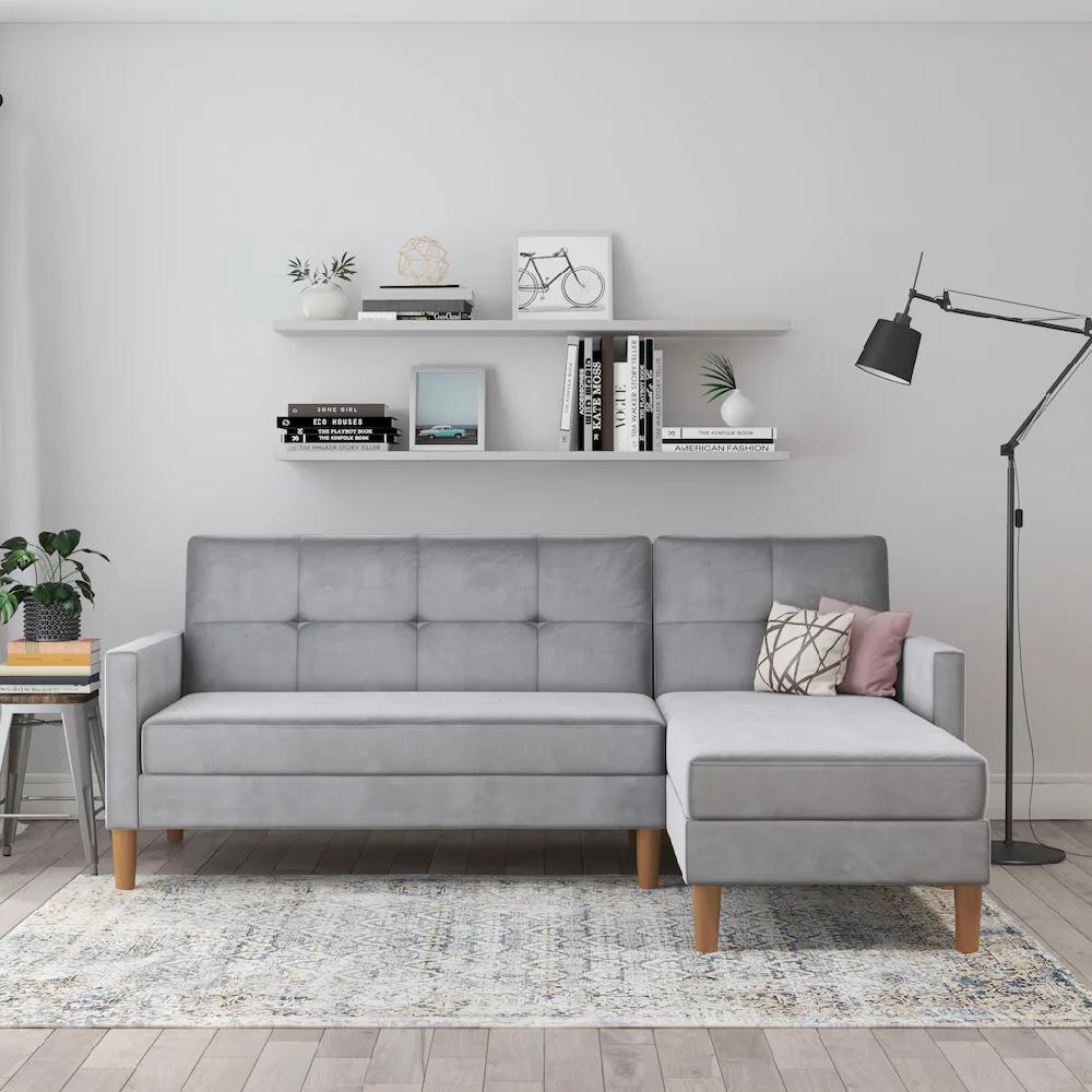 Dorel Home Ecksofa »Lilly L-Form « mit Bett-Funktion Recamiere beidseitig montierbar Sitzhöhe 43 cm kaufen JETZT KAUFEN