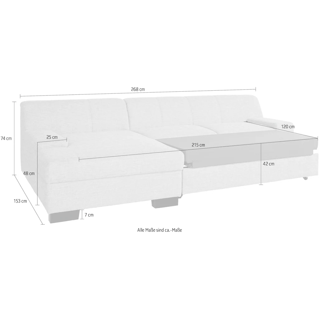 DOMO collection Ecksofa mit Bettfunktion online kaufen Neueste Stile