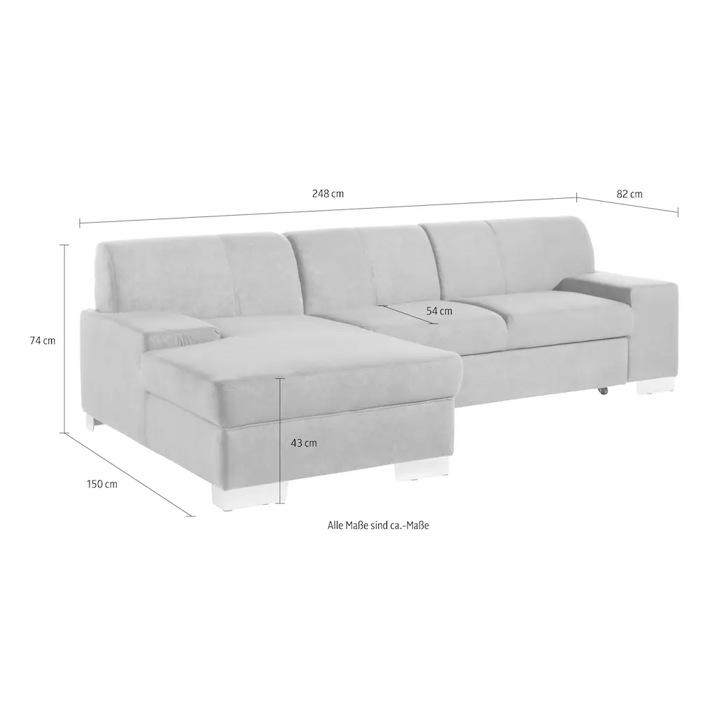 DOMO collection Ecksofa mit Bettfunktion online kaufen Nur für heute