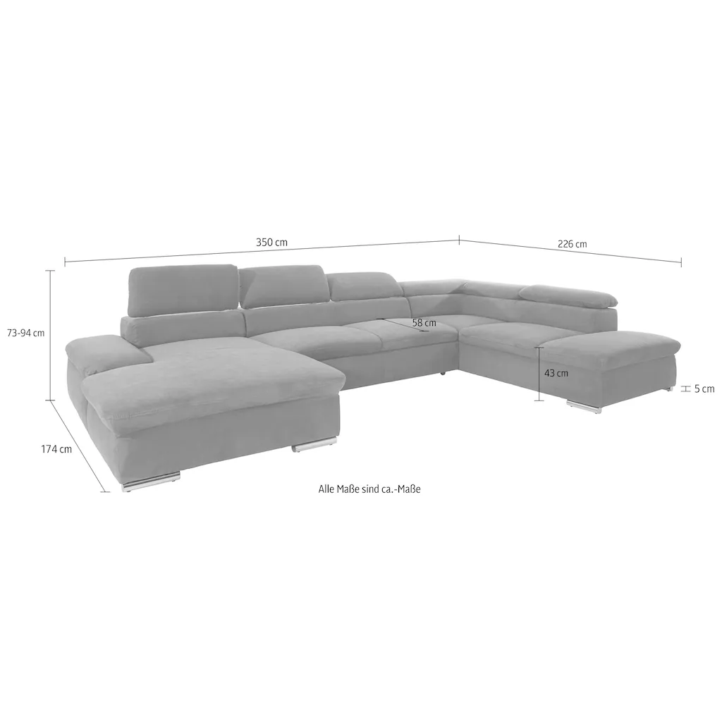 sit&more Wohnlandschaft mit Bettfunktion online kaufen Speichern exportieren