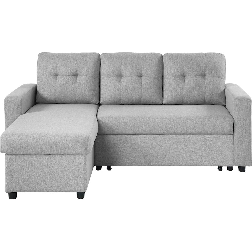ATLANTIC home collection Ecksofa »Gino L-Form« mit Schlaffunktion und Stauraum Recamiere beidseitig montierbar Black Friday Preise