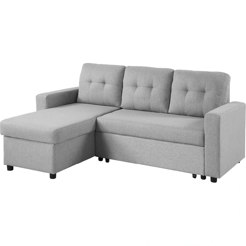 ATLANTIC home collection Ecksofa »Gino L-Form« mit Schlaffunktion und Stauraum Recamiere beidseitig montierbar Black Friday Preise