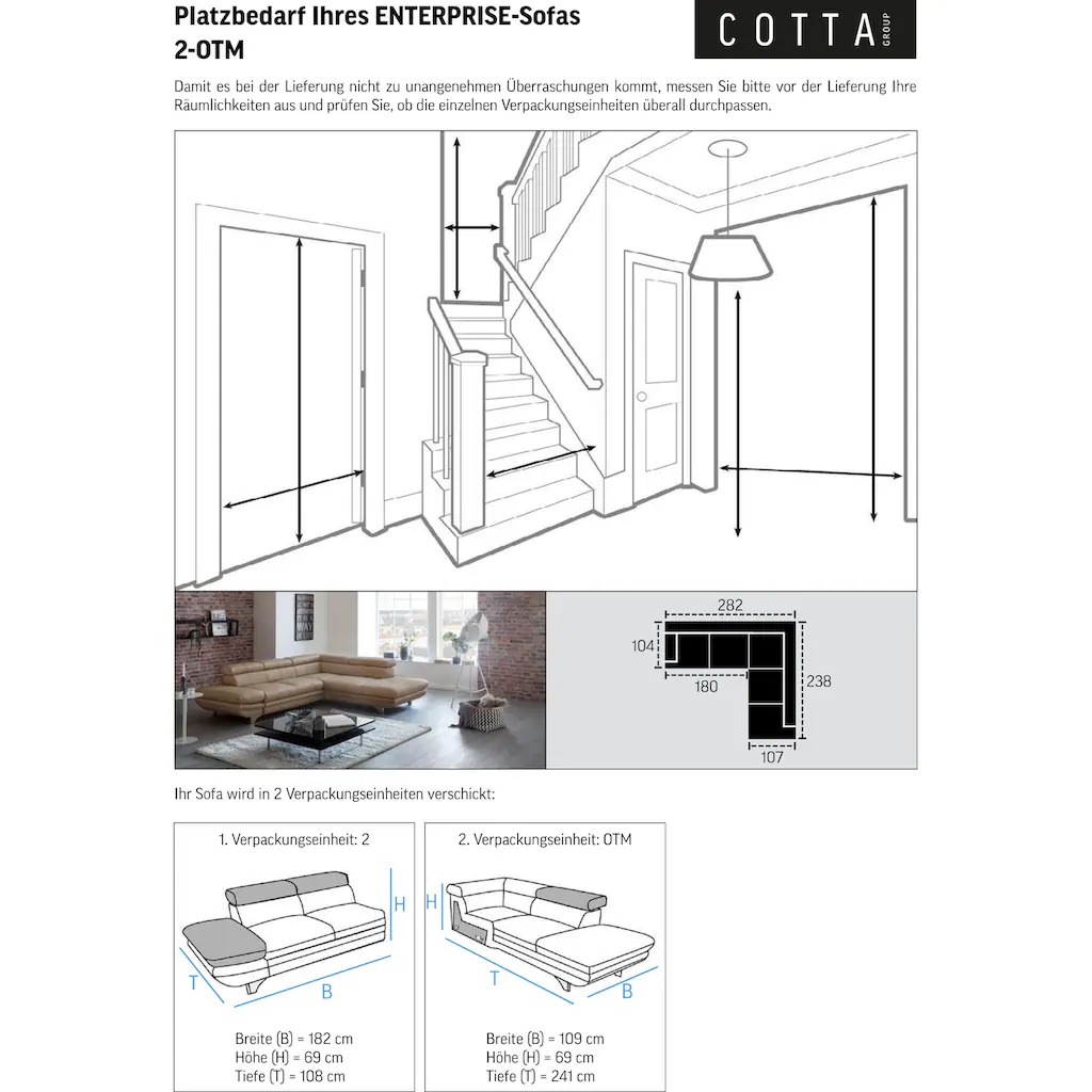 COTTA Ecksofa mit Bettfunktion online kaufen Meist gekauft
